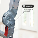 Escalera Articulada 4×4 – 16 Peldaños – Capacidad 150 kg – Uso Profesional