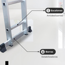 Escalera Articulada 4×4 – 16 Peldaños – Capacidad 150 kg – Uso Profesional