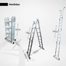Escalera Articulada 4×4 – 16 Peldaños – Capacidad 150 kg – Uso Profesional