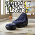 Sillón Inflable con Puff – Pagás 1 y Te Llevás 2 con Bomba de Pie